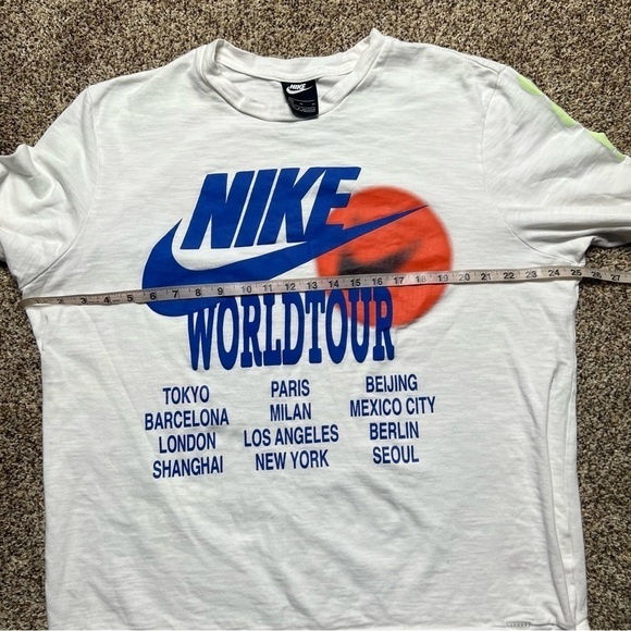 Vintage DEADSTOCK Nike World Tour Rare Crewneck Teeshirt Mens White Size XL - Picture 2 of 11